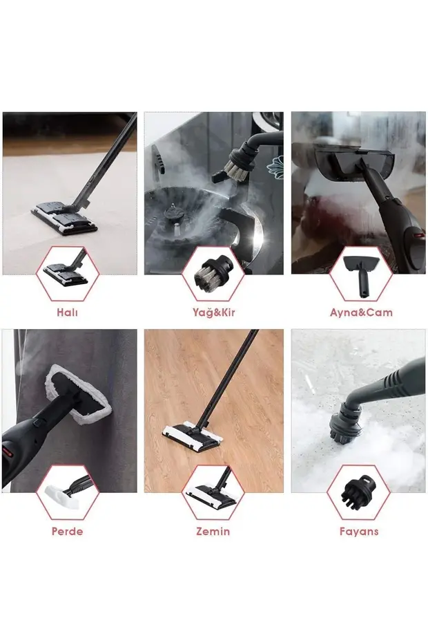 CB-107C Çok Fonksiyonlu Buharlı Temizlik Makinası - Buharlı Temizleyici